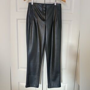 Grunge BikerCore Black Faux Leather Trousers
